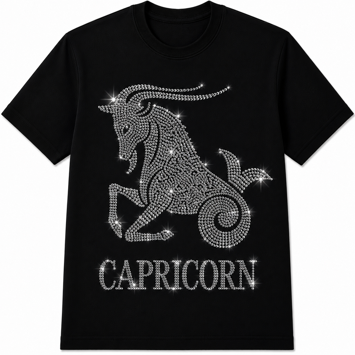 Bling Zodiac Rhinestone Graphic T-Shirts