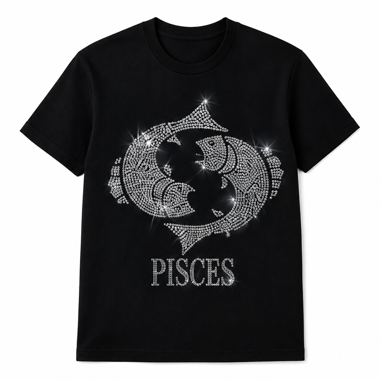 Bling Zodiac Rhinestone Graphic T-Shirts