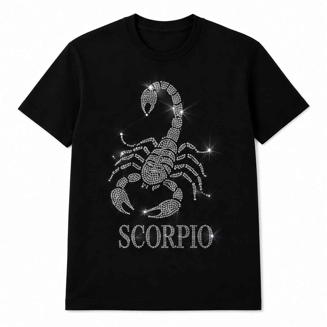Bling Zodiac Rhinestone Graphic T-Shirts