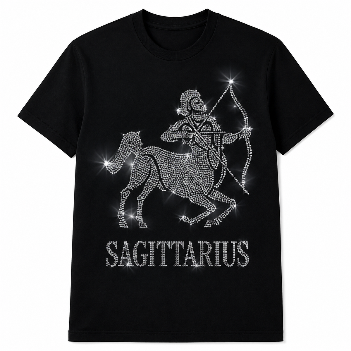 Bling Zodiac Rhinestone Graphic T-Shirts