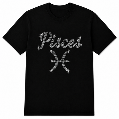 Rhinestone Zodiac T-Shirt | Bling Astrology Graphic Tee