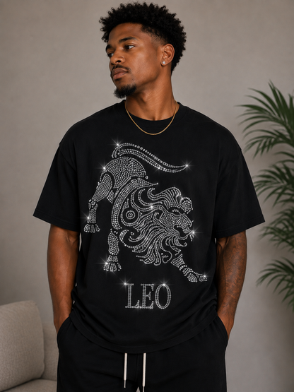 Bling Zodiac Rhinestone Graphic T-Shirts