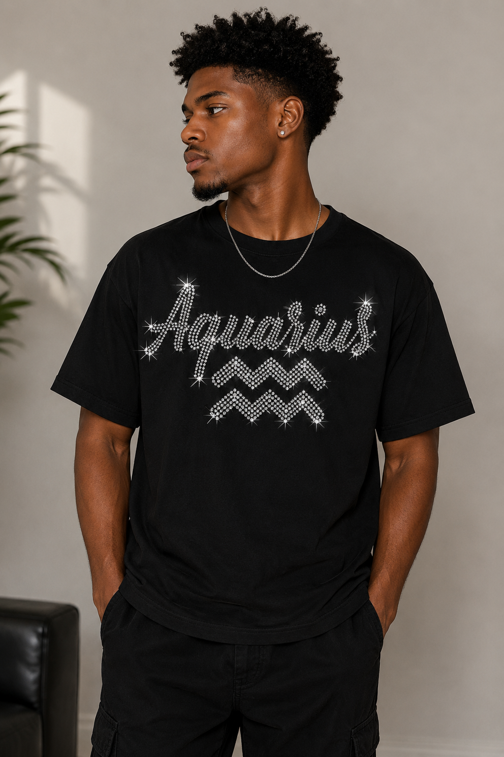 Rhinestone Zodiac T-Shirt | Bling Astrology Graphic Tee