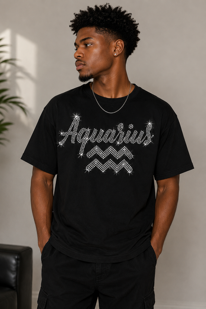 Rhinestone Zodiac T-Shirt | Bling Astrology Graphic Tee