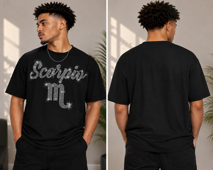 Rhinestone Zodiac T-Shirt | Bling Astrology Graphic Tee