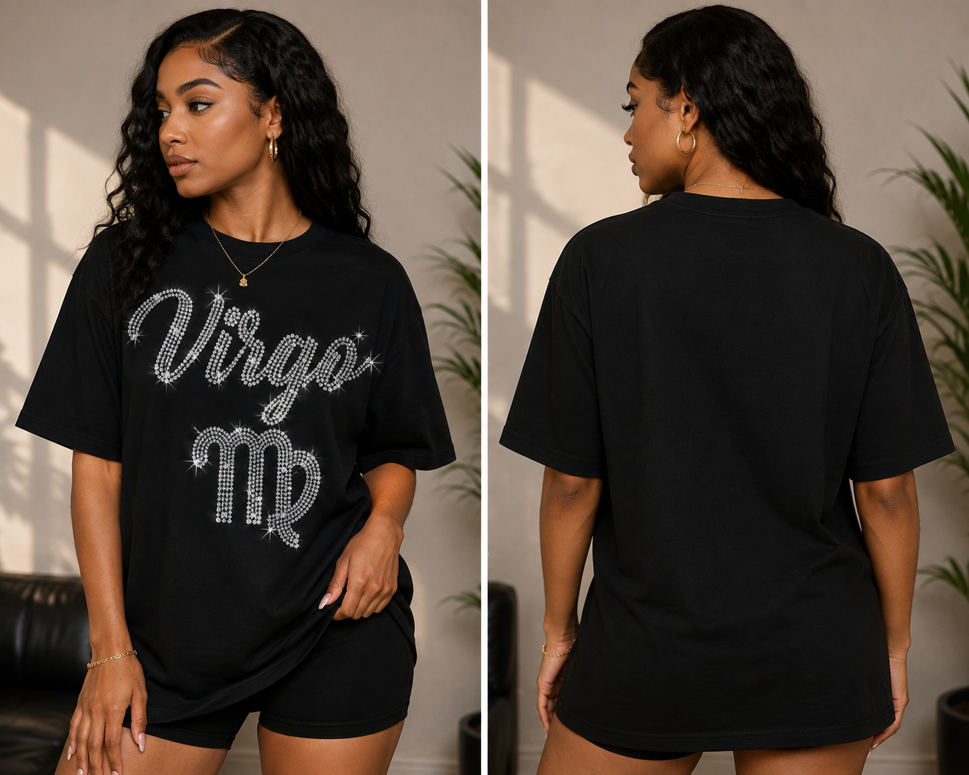 Rhinestone Zodiac T-Shirt | Bling Astrology Graphic Tee