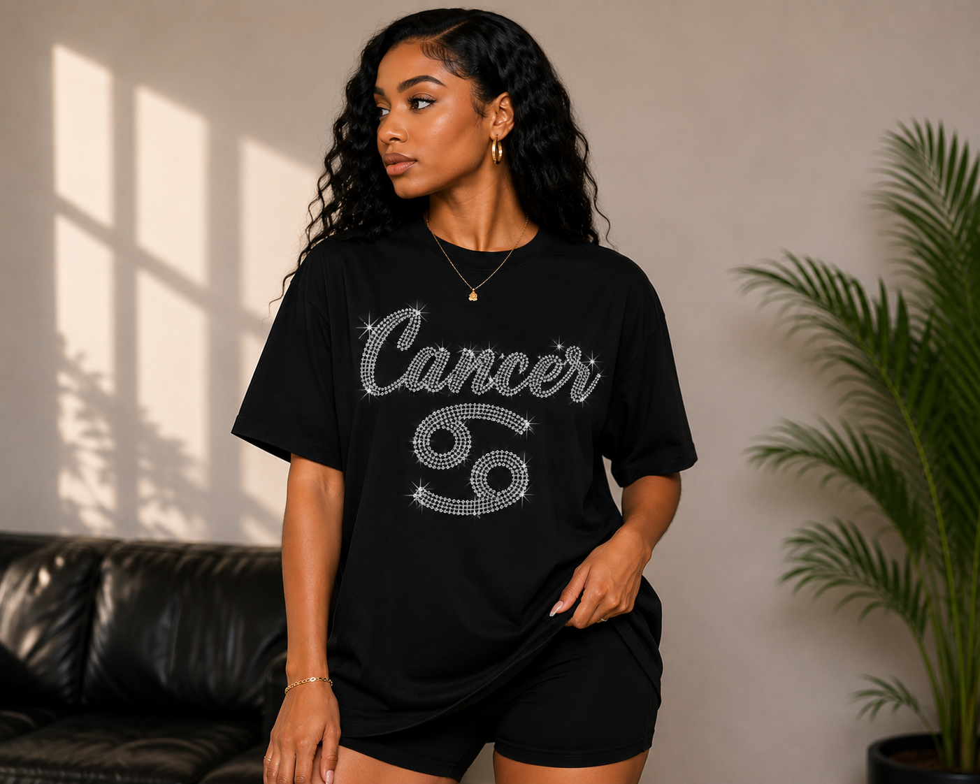 Rhinestone Zodiac T-Shirt | Bling Astrology Graphic Tee