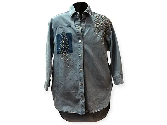 Denim High-Low Shirt Dress