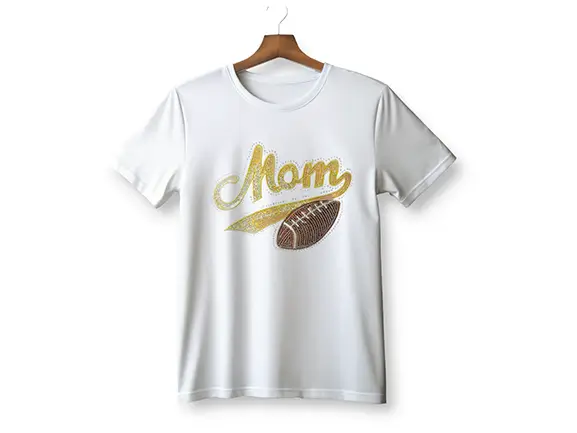 Football Mom Rhinestone-Sequence T-Shirt