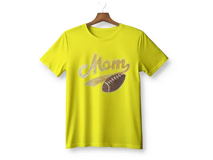 Football Mom Rhinestone-Sequence T-Shirt