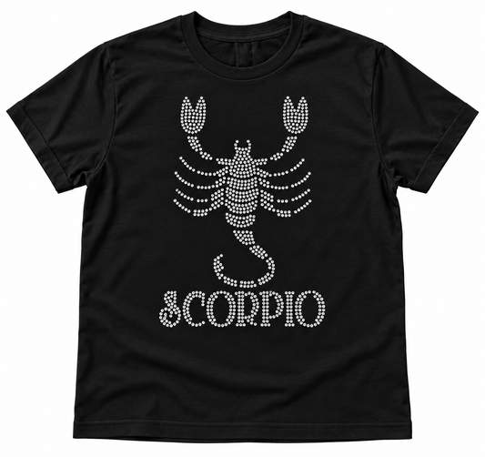 Bling Zodiac Rhinestone Figure Graphic T-Shirts