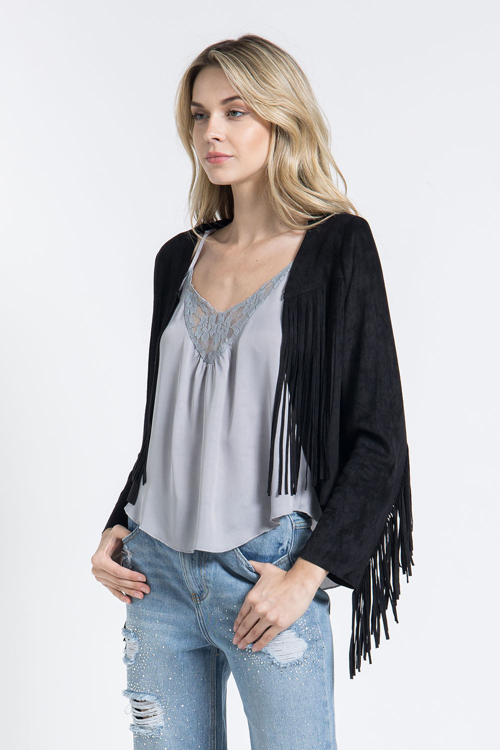 Suede Fringe Western Jacket