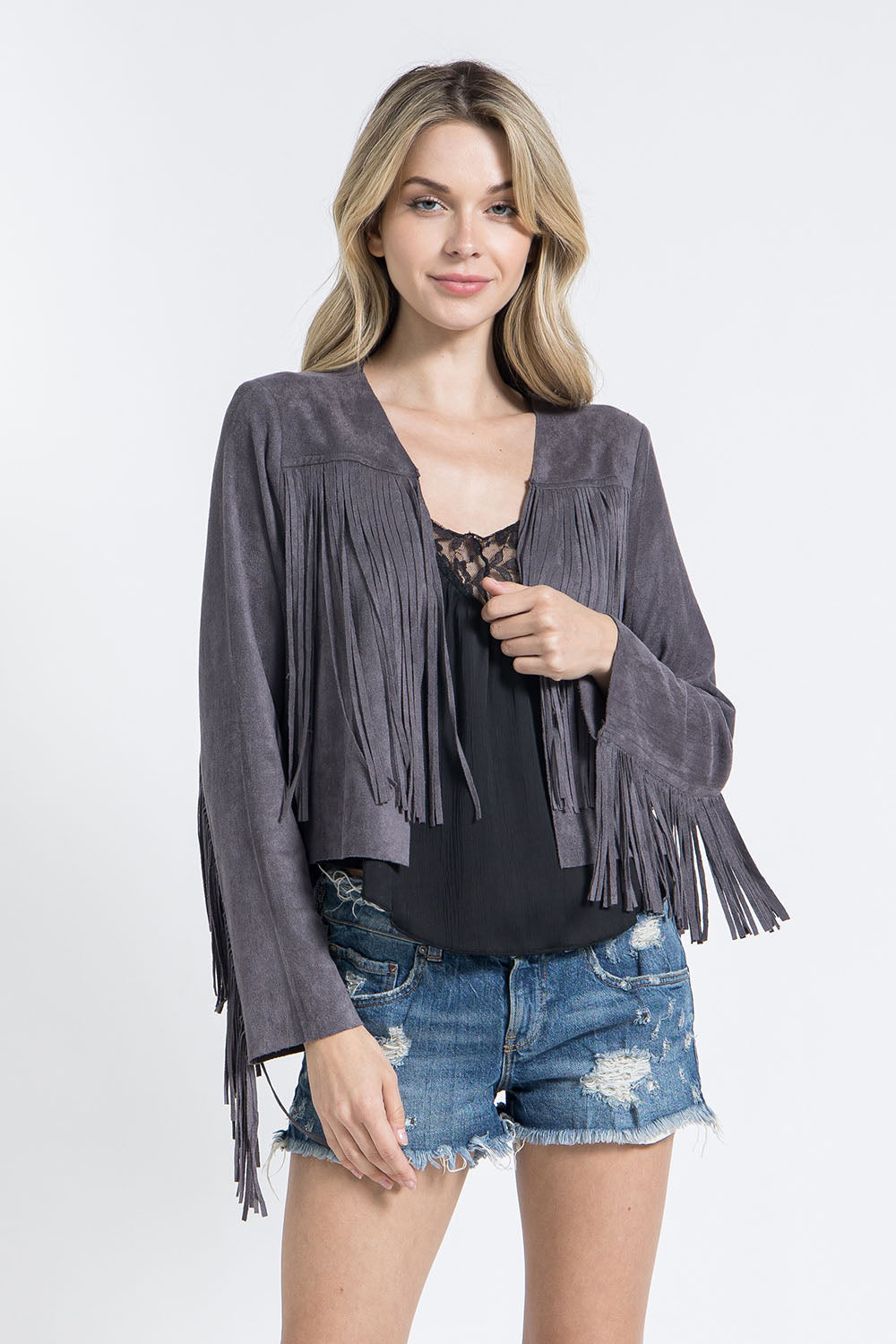 Suede Fringe Western Jacket