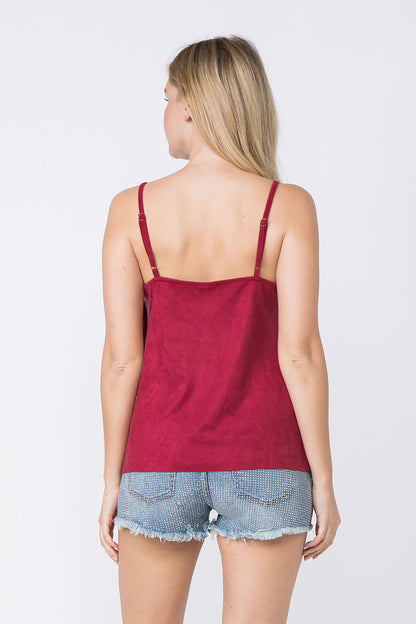 Tiered Fringe Spaghetti Strap Cami Top