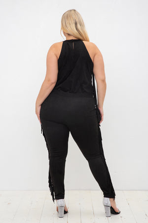 Suede Fringe Pants