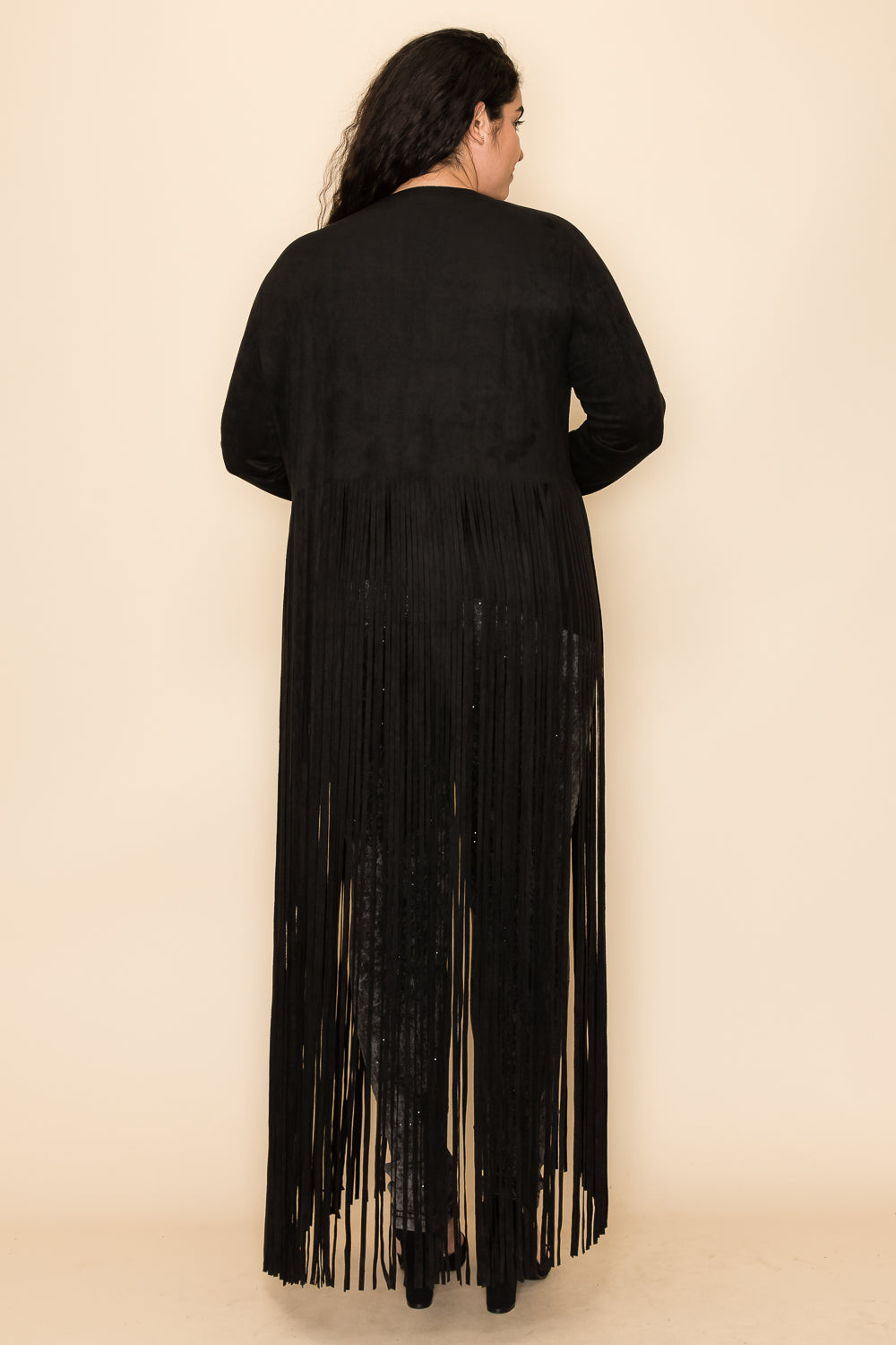 Fringed Long Suede Jacket