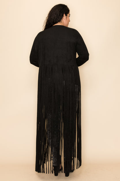Fringed Long Suede Jacket