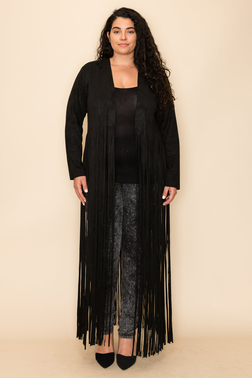 Fringed Long Suede Jacket