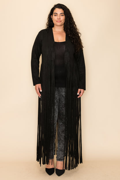 Fringed Long Suede Jacket
