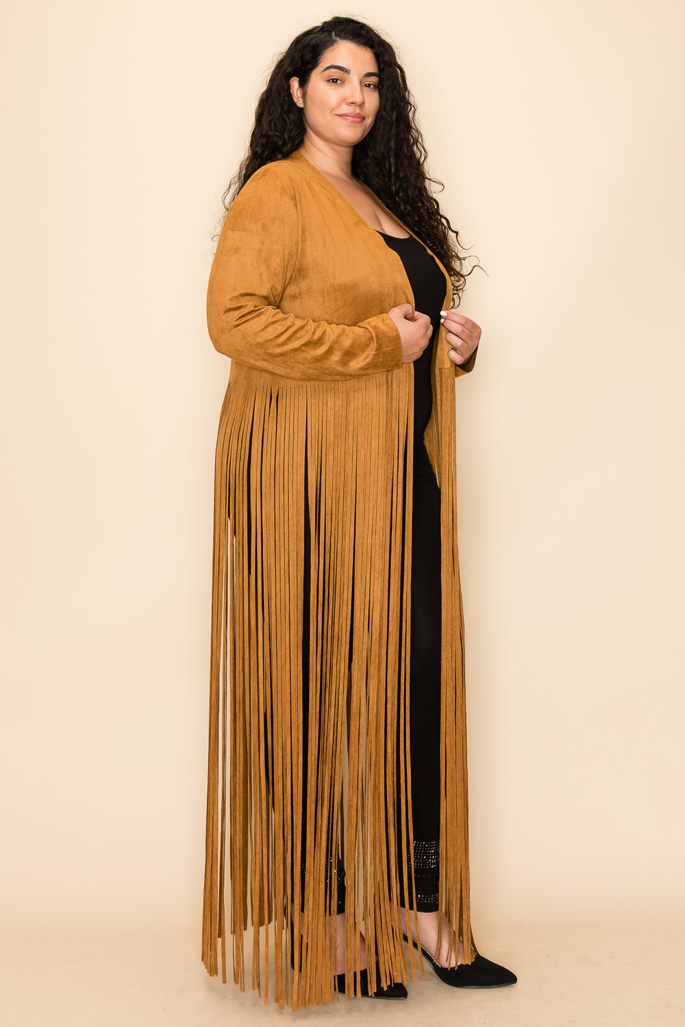 Fringed Long Suede Jacket