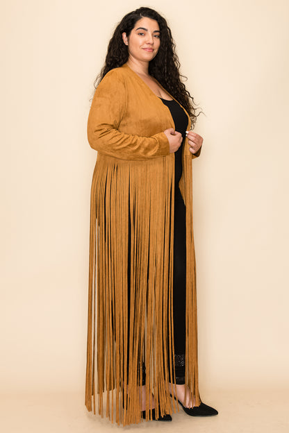 Fringed Long Suede Jacket