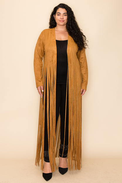 Fringed Long Suede Jacket