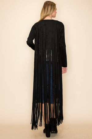 Fringed Long Suede Jacket