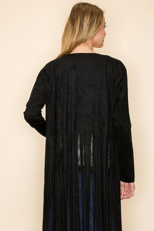 Fringed Long Suede Jacket