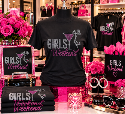 GIRLS Weekend Rhinestone Tee