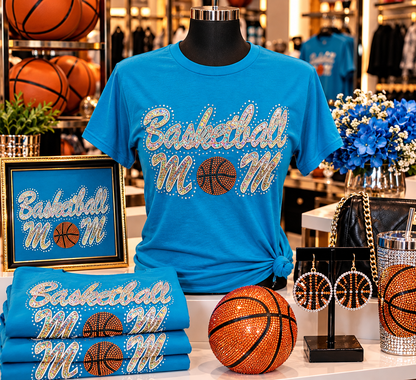 Basketball Mom Bling Tee