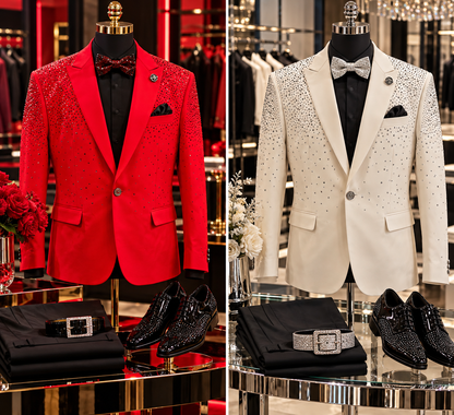 Barabas Crystal Studded Blazer