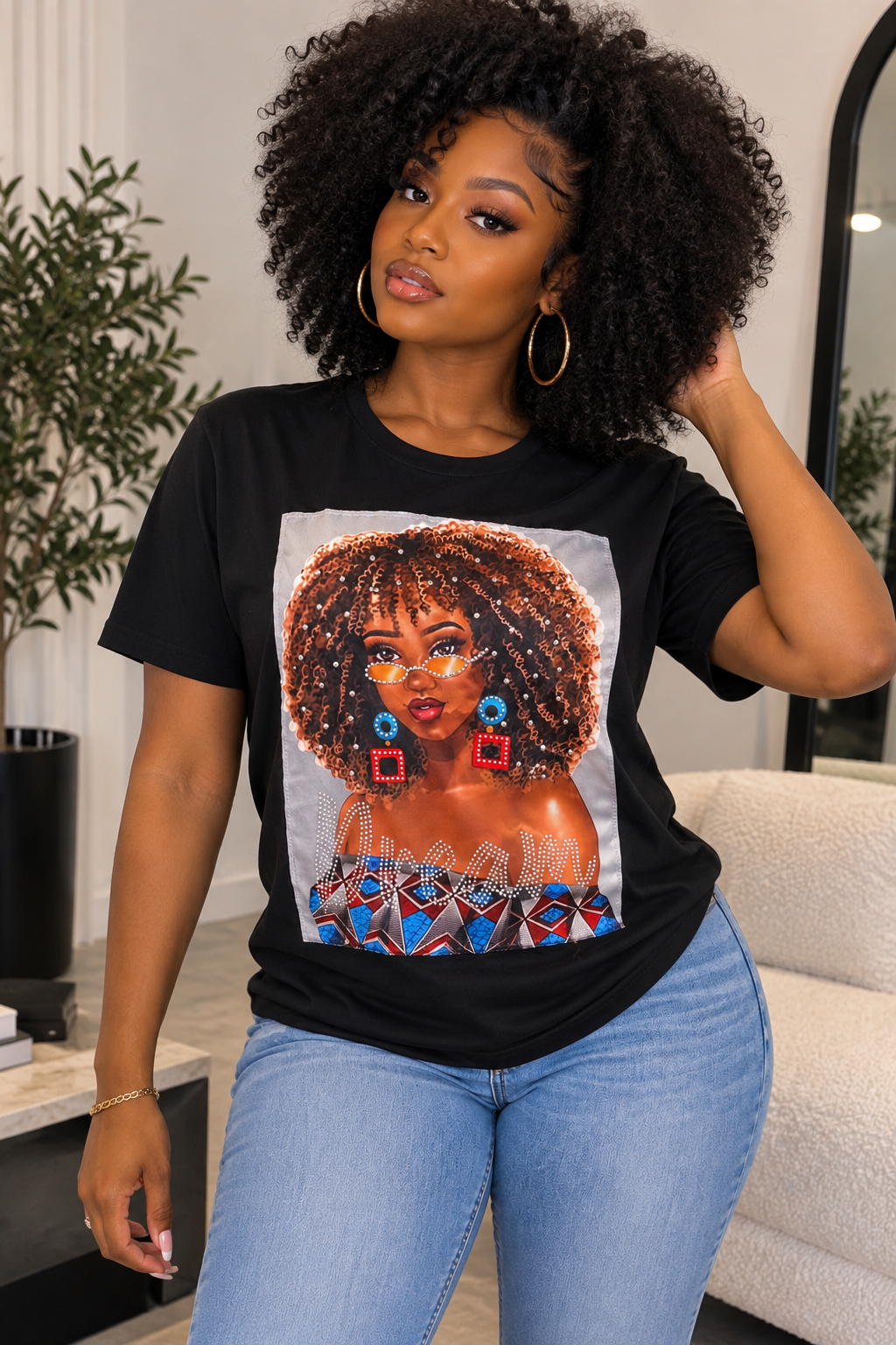 Dream, Sexy, Queen - Rhinestone bling trendy shirts for women