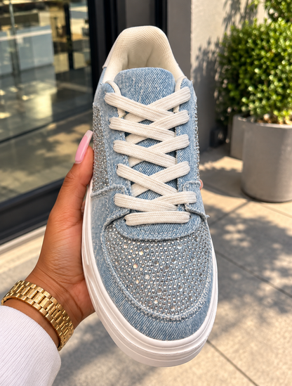 Marsel Rhinestone Lace Up Sneaker