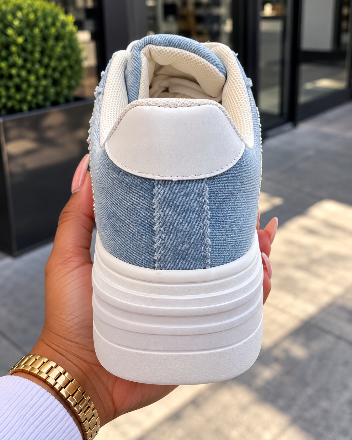 Marsel Rhinestone Lace Up Sneaker