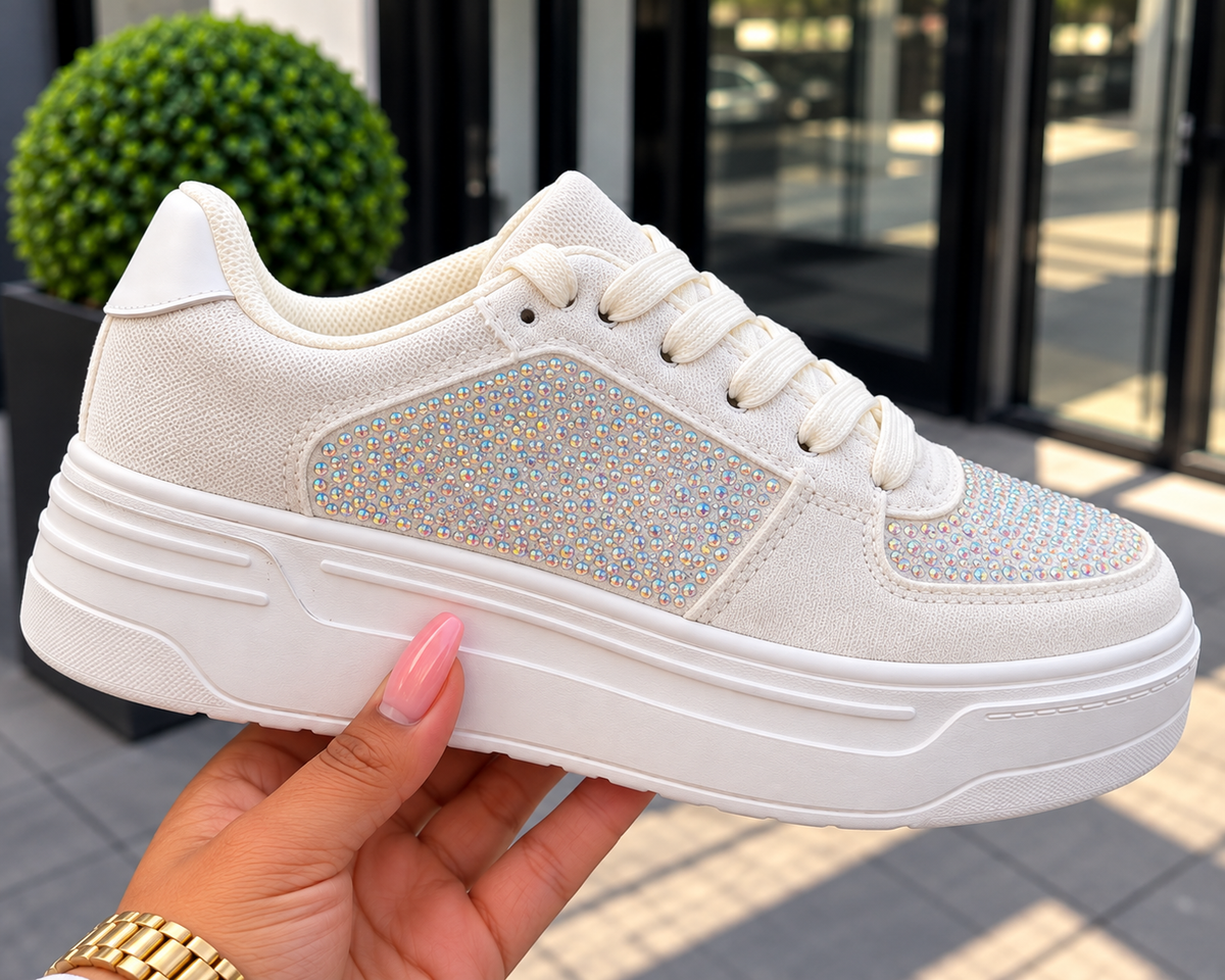 Marsel Rhinestone Lace Up Sneaker