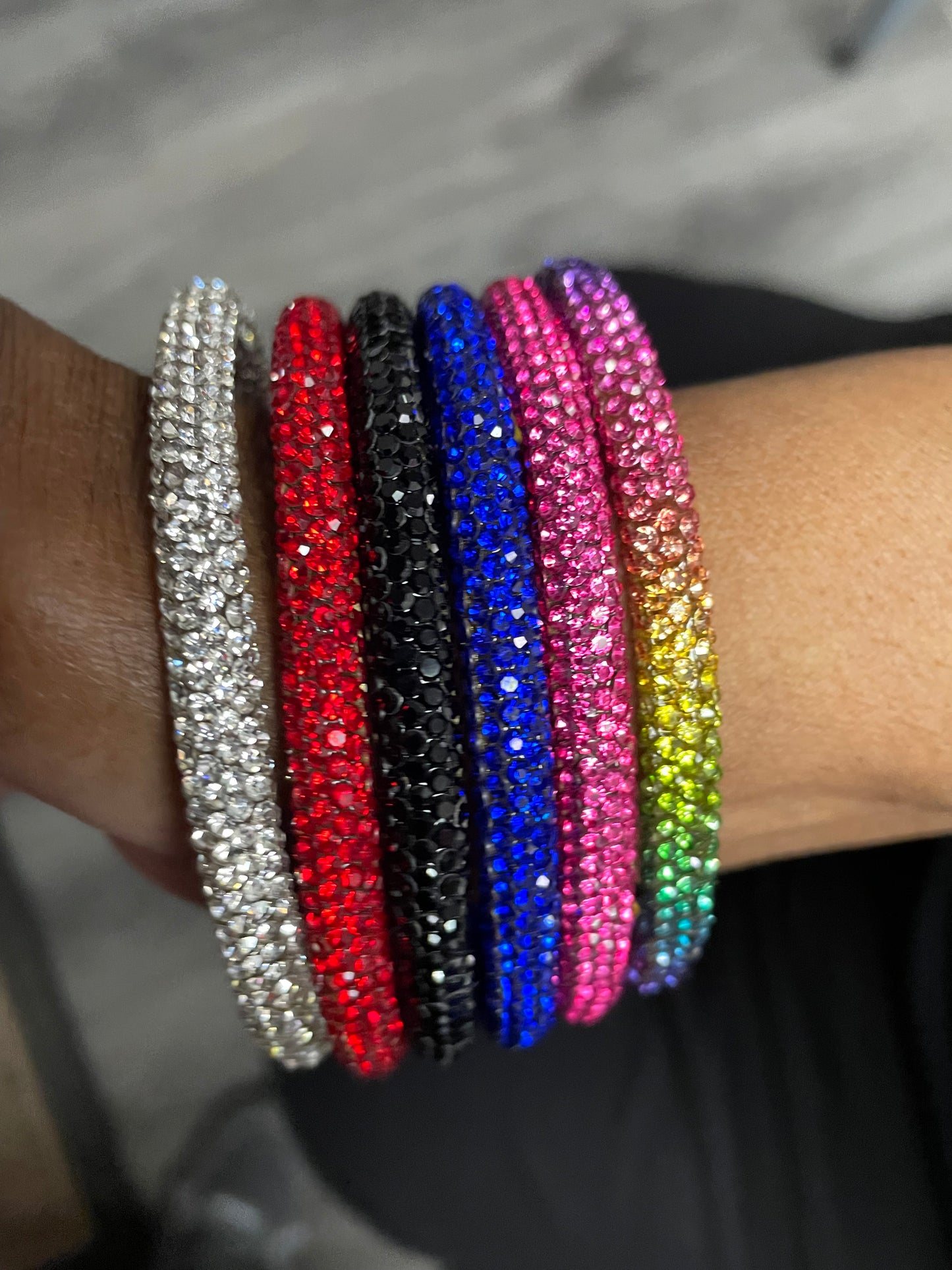 Rhinestone Dazzle Bangle Bracelets Jewelry