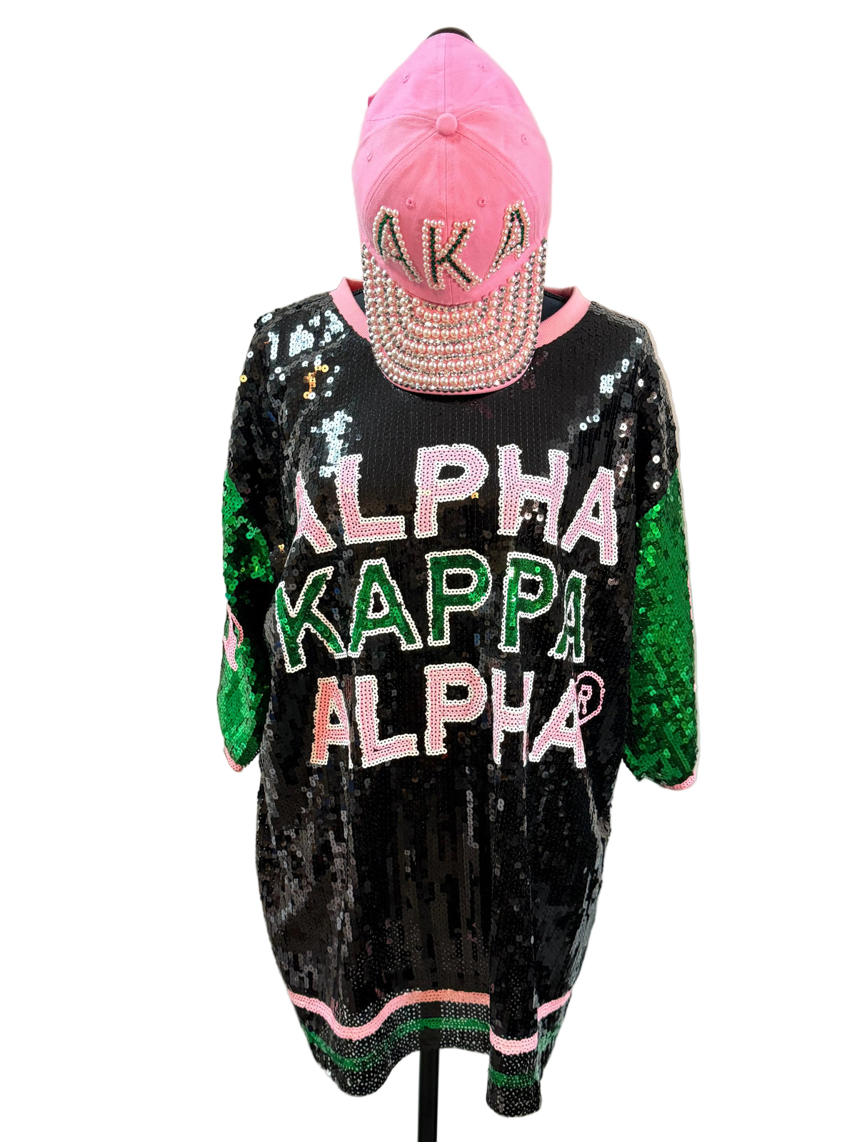 Sorority Sequin Jersey Shirt – Oversized Greek Paraphernalia Top