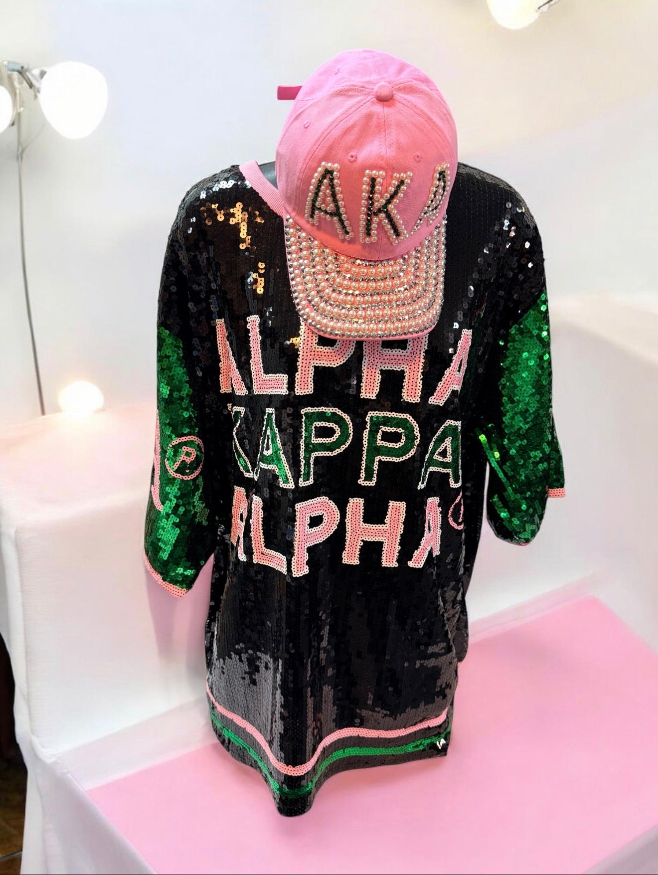 Sorority Sequin Jersey Shirt – Oversized Greek Paraphernalia Top