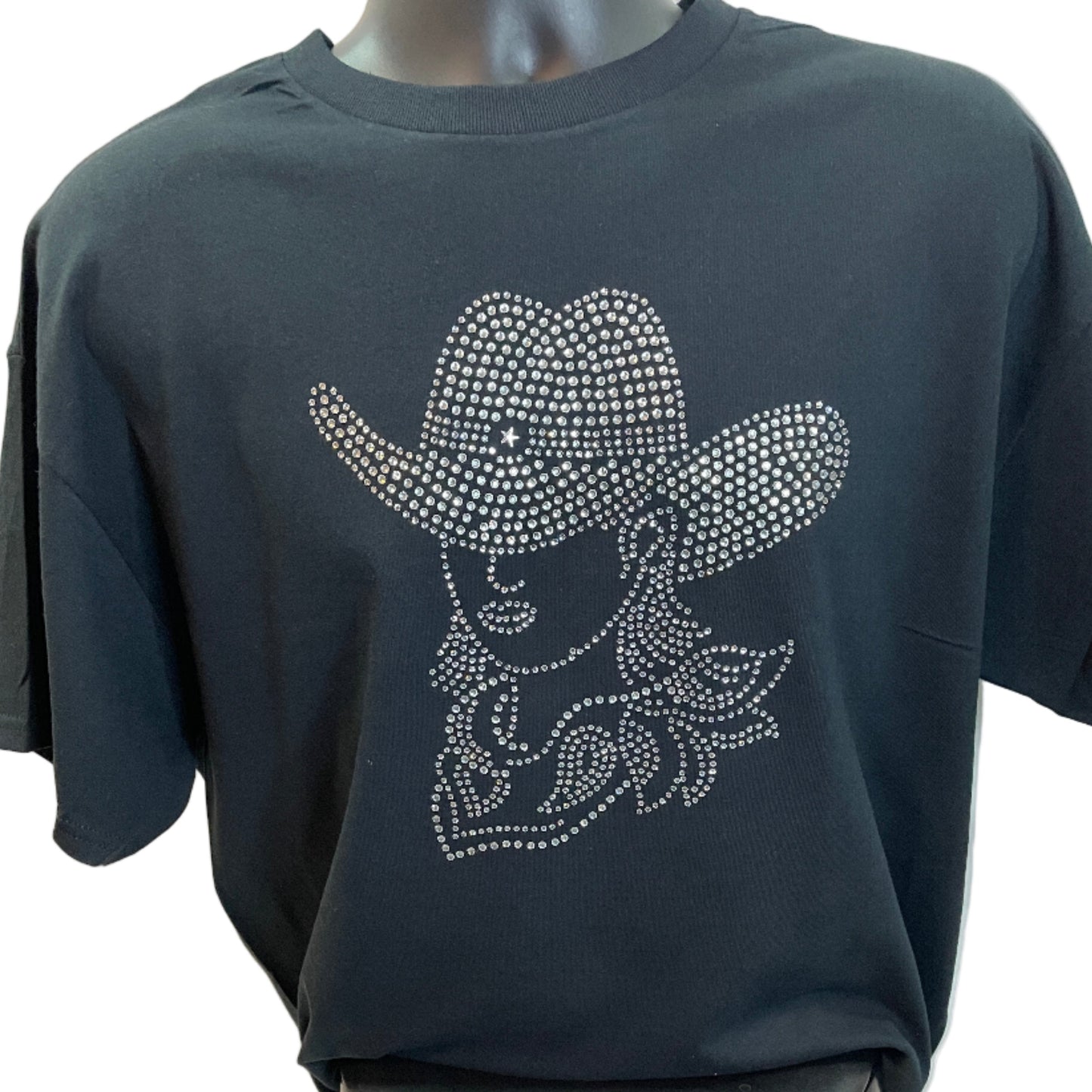 Gildan Rhinestone Cowgirl: All Silver Rhinestones