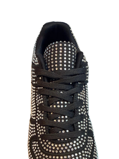 Liliana Rhinestone Embellished Low Sneakers