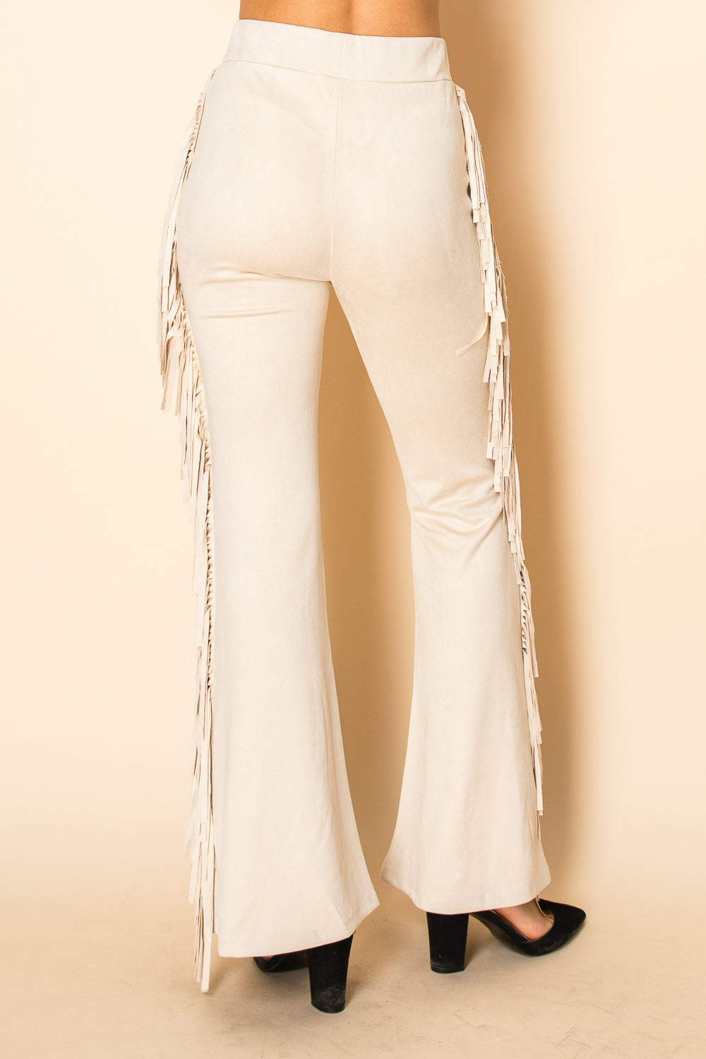 Fringed Suede Studded Pants