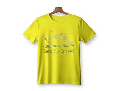 Gildan Let’s Go Cruisin: Silver and Royal Blue Rhinestone T-Shirt