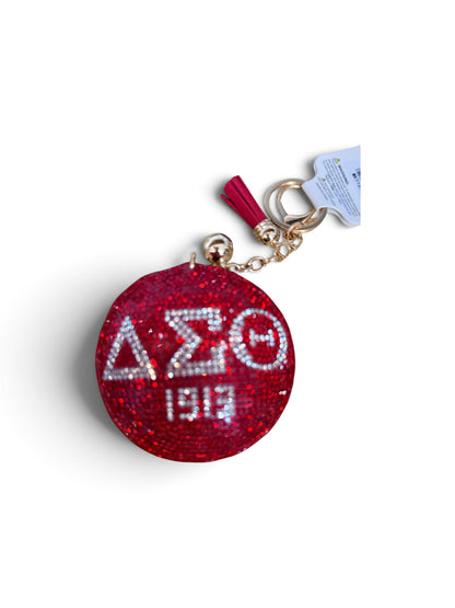 Sorority Rhinestone Keychain- Bling Purse Key Ring