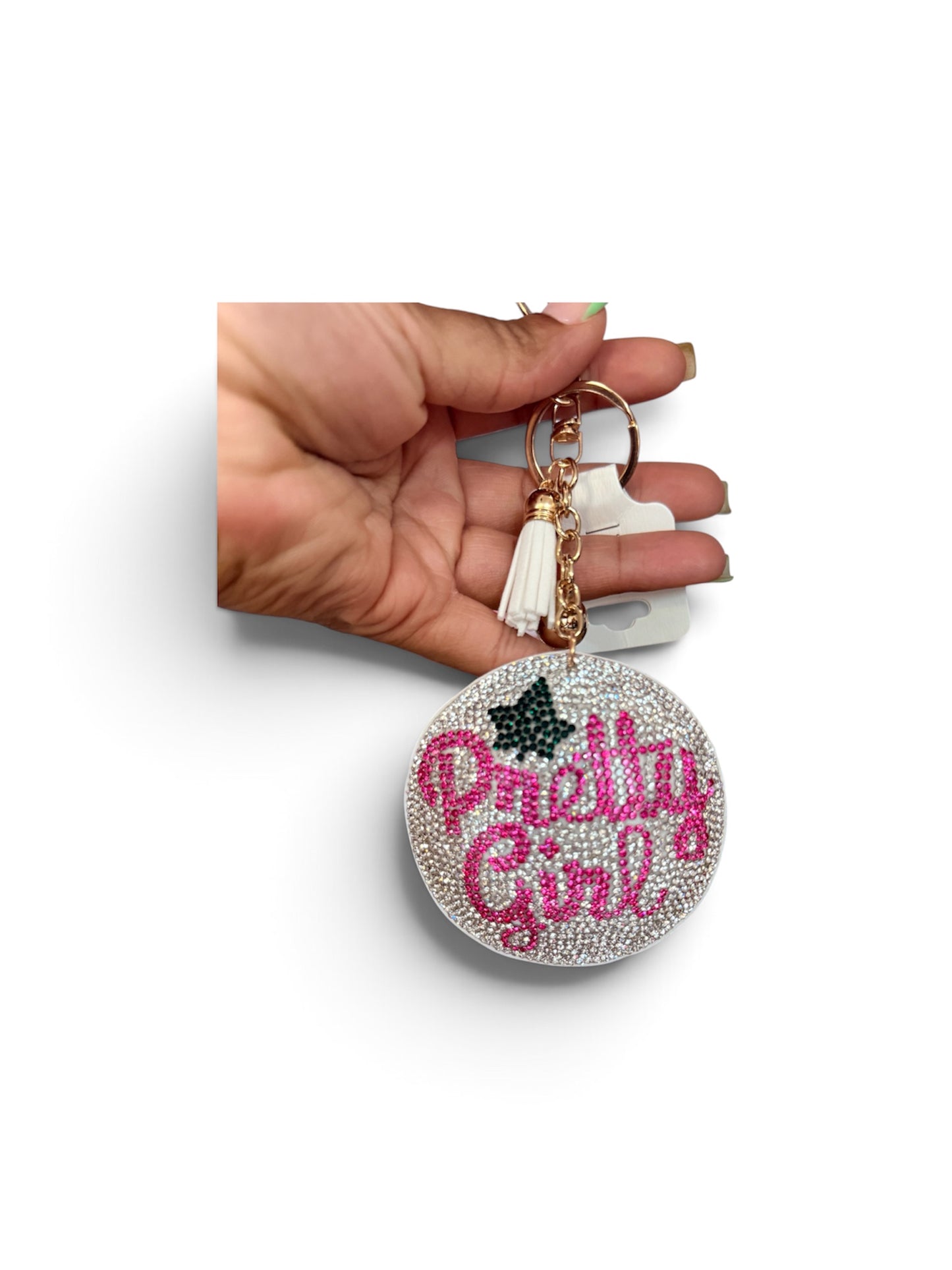 Sorority Rhinestone Keychain- Bling Purse Key Ring