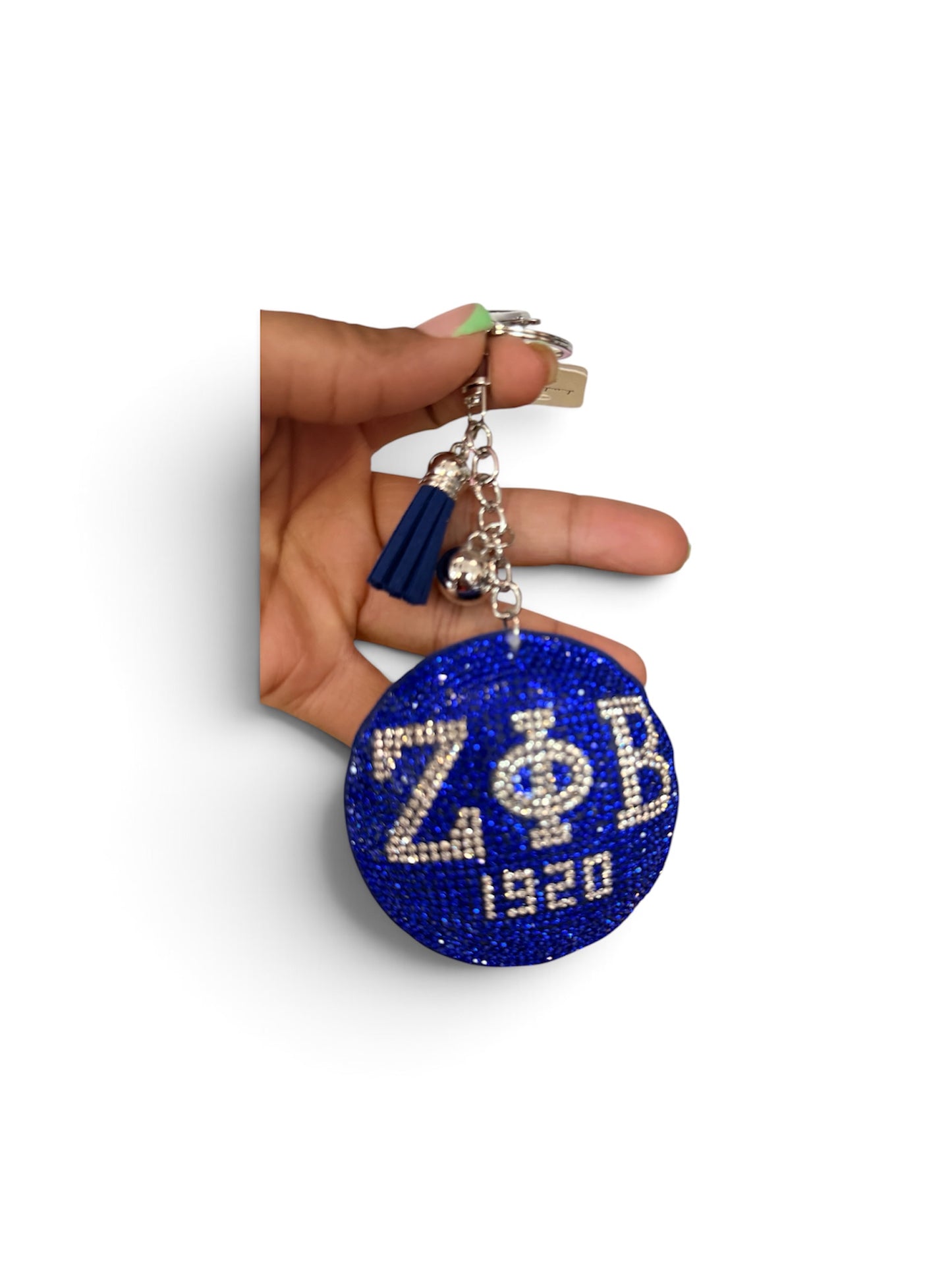 Sorority Rhinestone Keychain- Bling Purse Key Ring