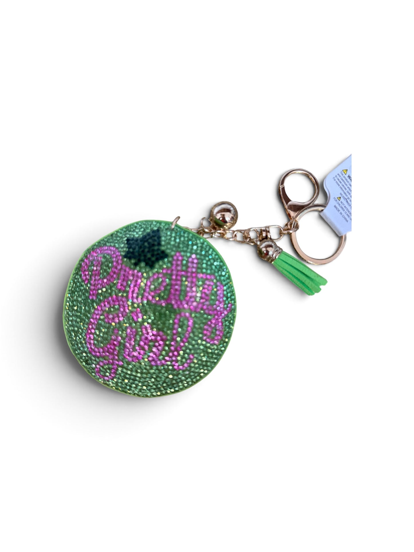 Sorority Rhinestone Keychain- Bling Purse Key Ring