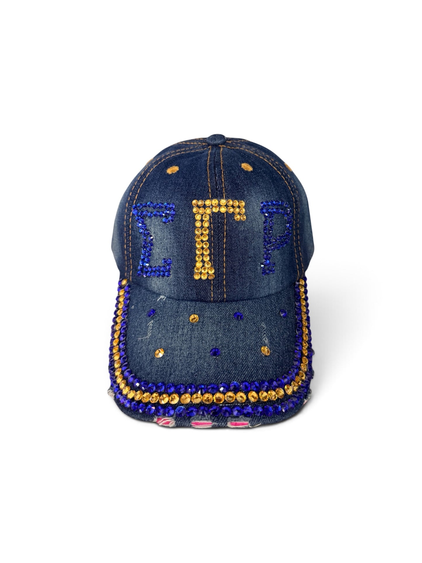 Bling Sorority Rhinestone & Pearl Caps | Greek Letter Hats