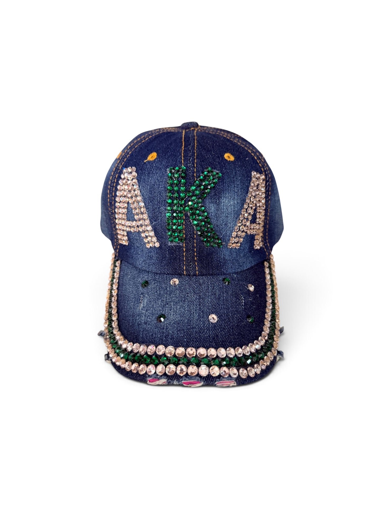 Bling Sorority Rhinestone & Pearl Caps | Greek Letter Hats