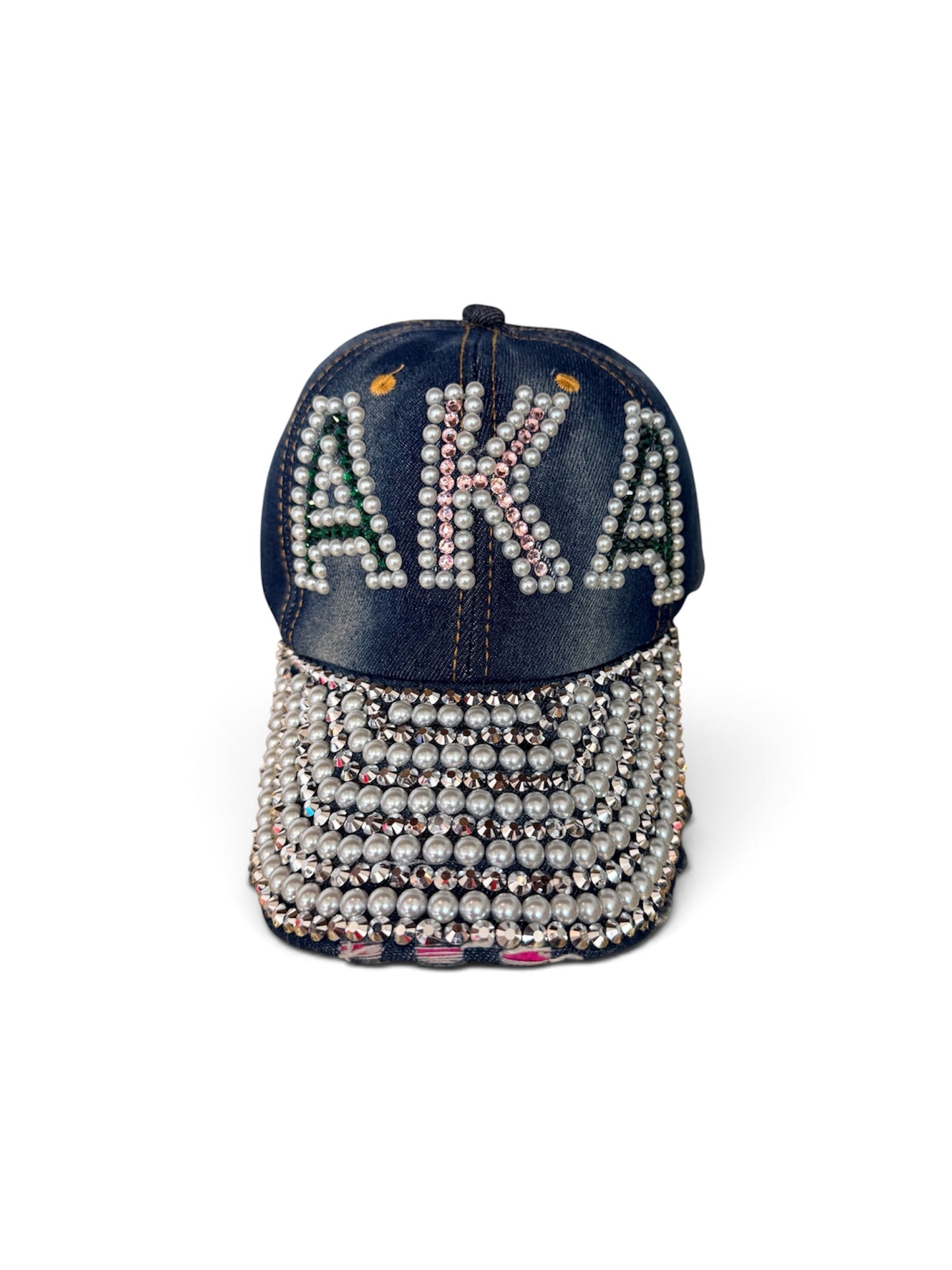 Bling Sorority Rhinestone & Pearl Caps | Greek Letter Hats