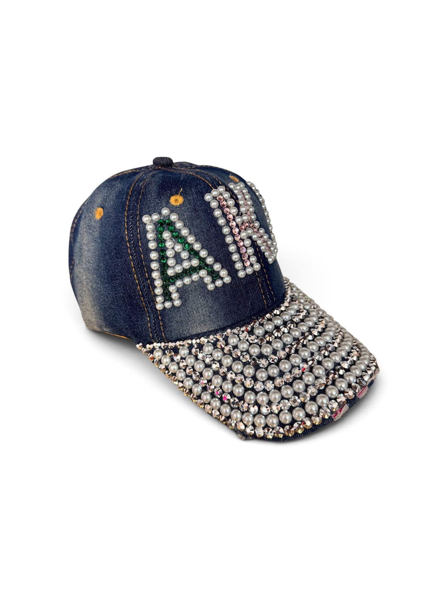 Bling Sorority Rhinestone & Pearl Caps | Greek Letter Hats